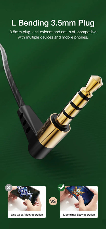 Wired In-Ear Headphones - HiFi Sound Headset With Mic | Heavy Bass Earphones - ZOOMNSTORE