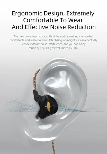 Wired In-Ear Headphones – Noise Cancelling Earbuds With Detachable Cable & Mic - ZOOMNSTORE