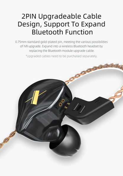Wired In-Ear Headphones – Noise Cancelling Earbuds With Detachable Cable & Mic - ZOOMNSTORE