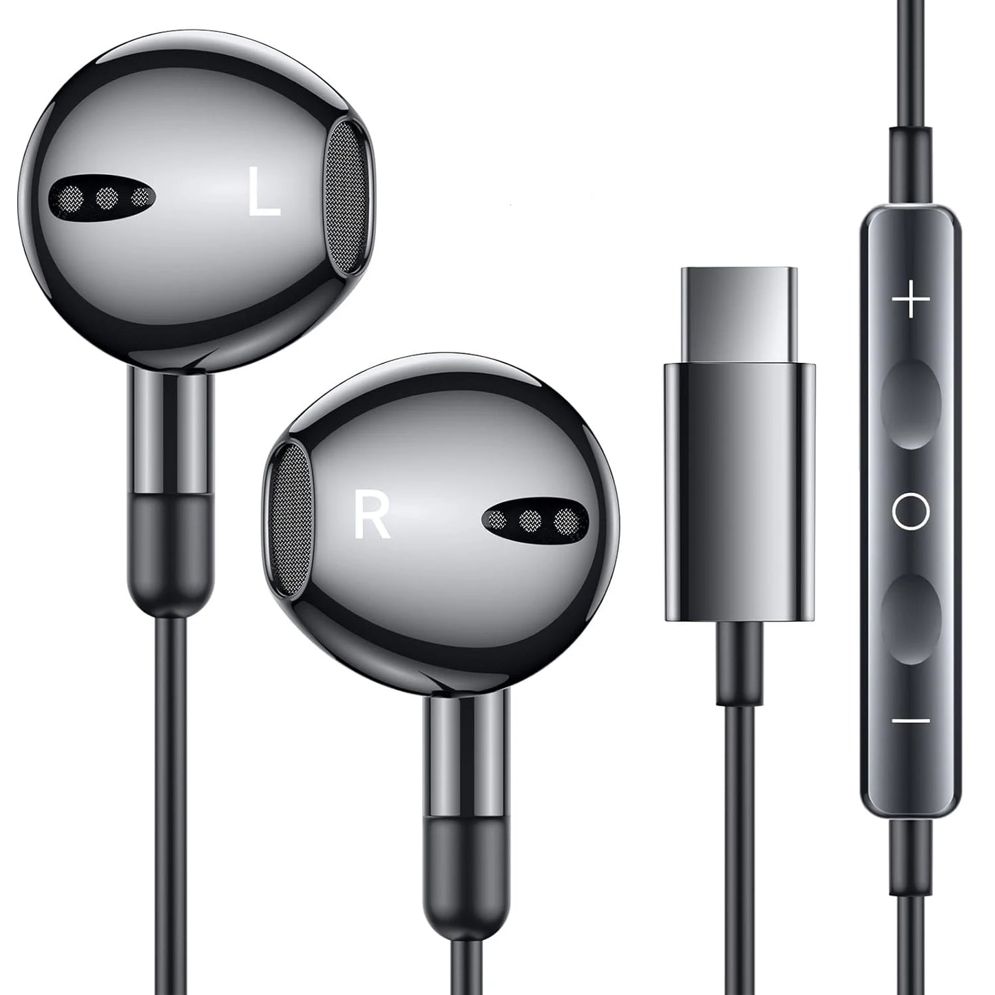 Wired In Ear Headphones – USB Type C Headphones With Microphone & Volume Control - ZOOMNSTORE