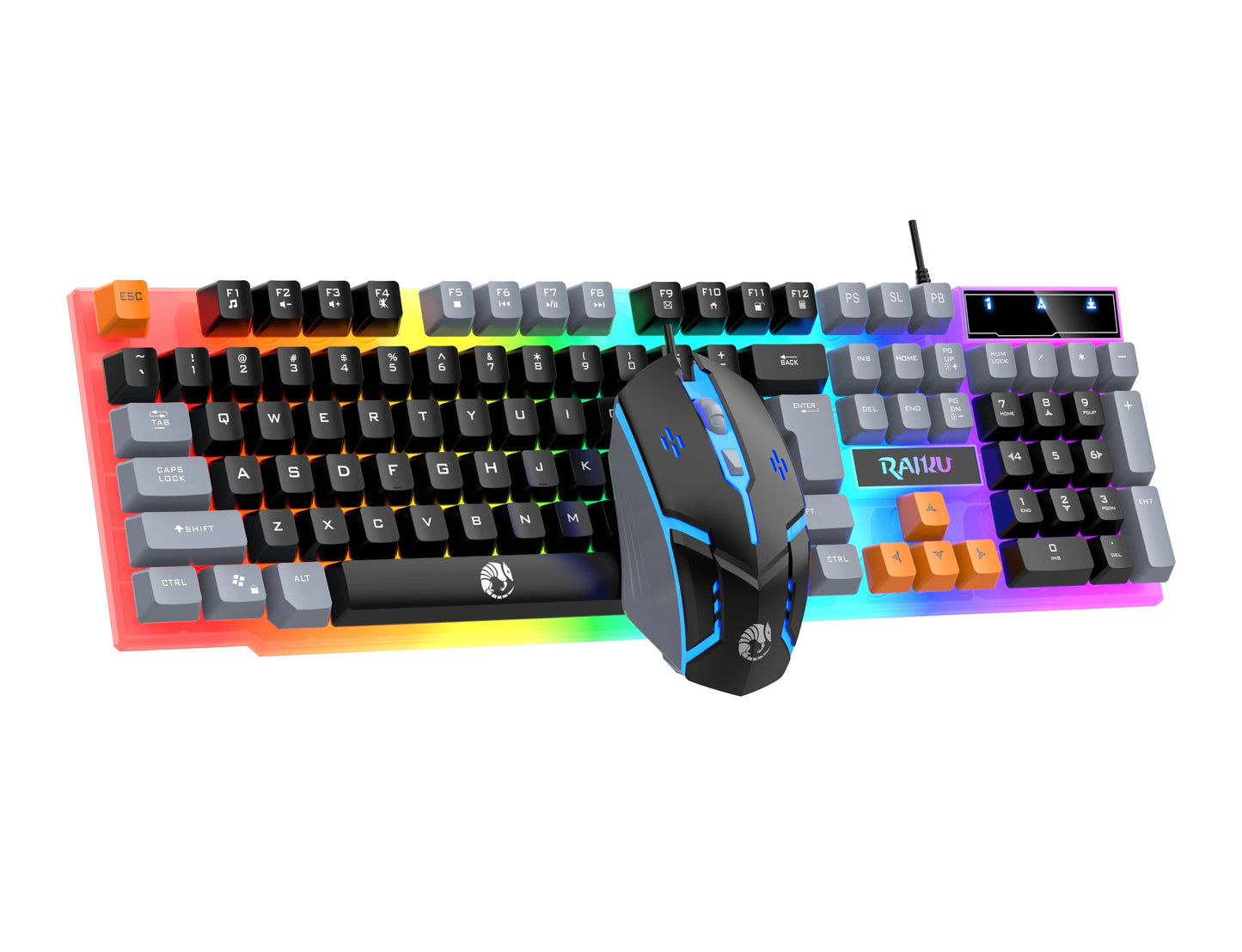 Wired Keyboard And Mouse Set Usb Luminous Mechanical Keyboard And Mouse Set For PC Laptop Computer Game Office - ZOOMNSTORE