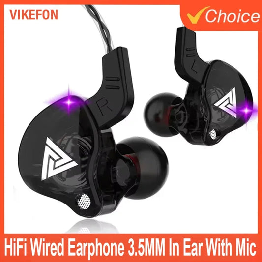 Wired Sport Headset with Microphone - QKZ AK6 In-Ear Earphones for iPhone - ZOOMNSTORE