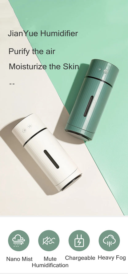 Wireless Aromatherapy Humidifier - 260ML USB Ultrasonic Diffuser with Rechargeable Battery - ZOOMNSTORE