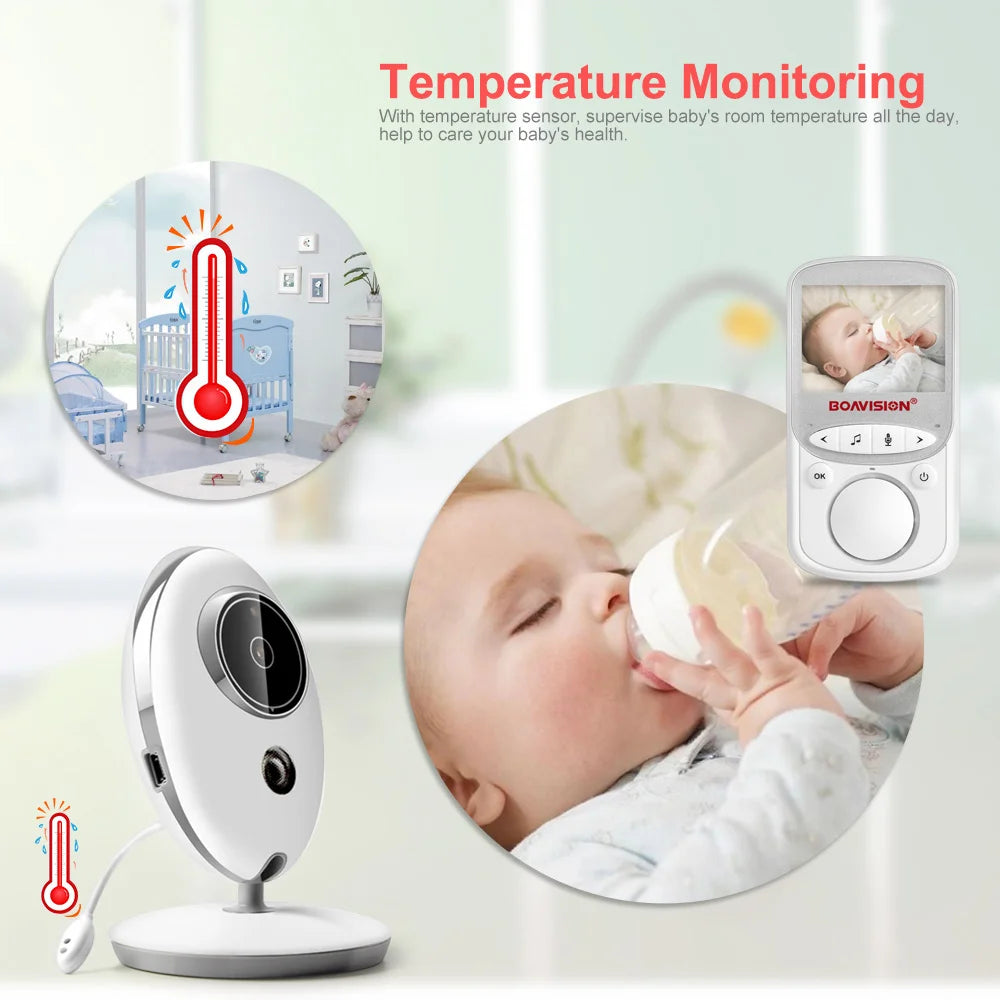 Wireless LCD Audio Video Baby Monitor VB605 Radio Nanny Music Intercom IR 24h Portable Baby Camera Baby Walkie Talkie Babysitter - ZOOMNSTORE
