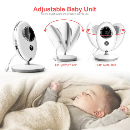 Wireless LCD Audio Video Baby Monitor VB605 Radio Nanny Music Intercom IR 24h Portable Baby Camera Baby Walkie Talkie Babysitter - ZOOMNSTORE