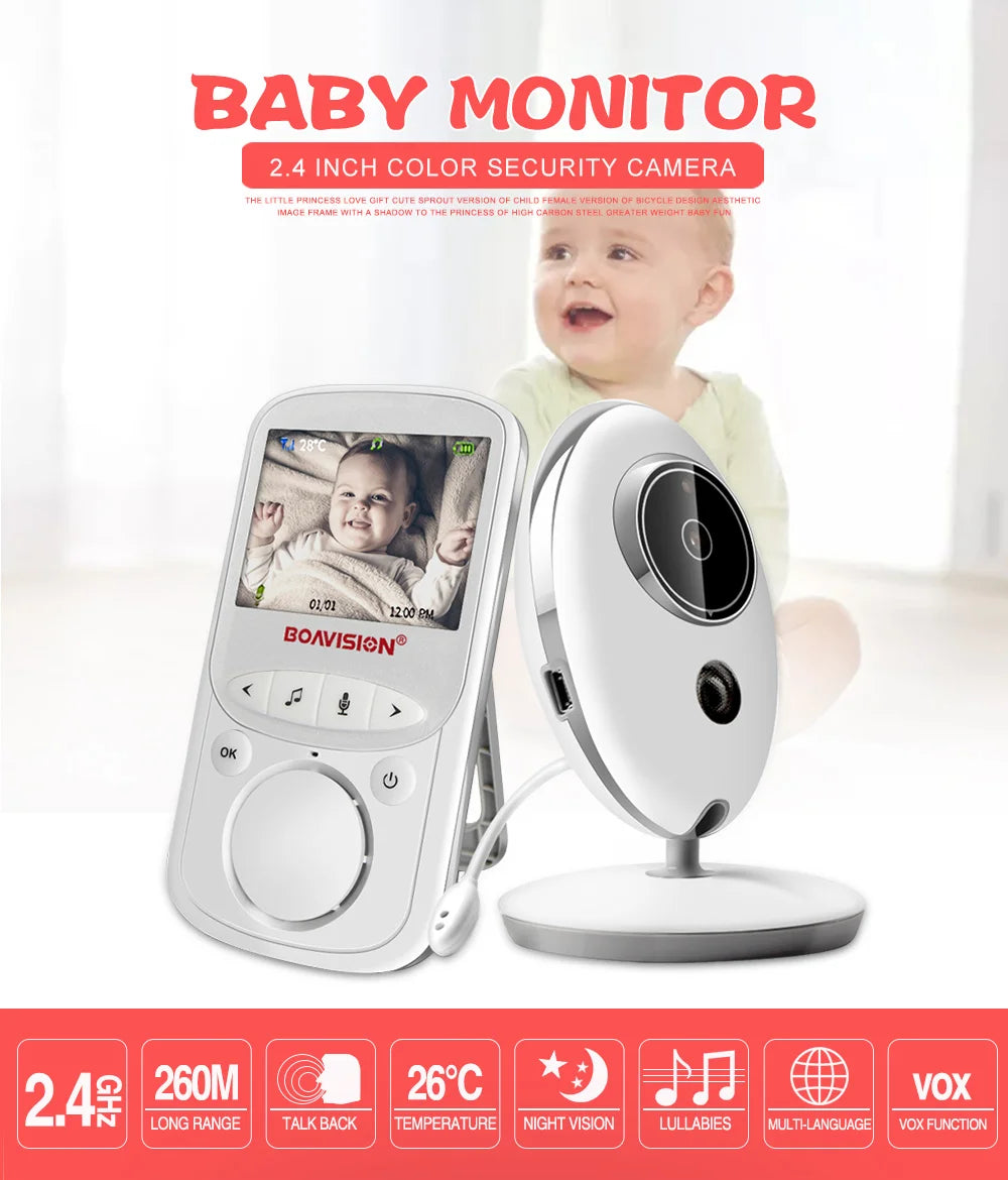 Wireless LCD Audio Video Baby Monitor VB605 Radio Nanny Music Intercom IR 24h Portable Baby Camera Baby Walkie Talkie Babysitter - ZOOMNSTORE