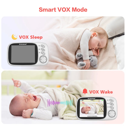 VB603 Video Baby Monitor 2.4G Wireless With 3.2 Inches LCD 2 Way Audio Talk Night Vision Surveillance Security Camera Babysitter - ZOOMNSTORE