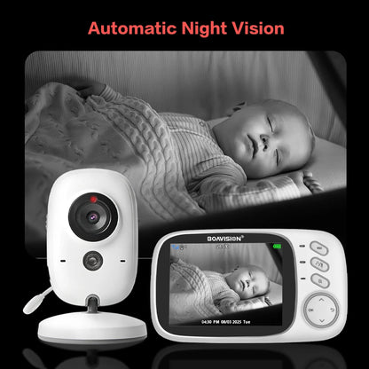 VB603 Video Baby Monitor 2.4G Wireless With 3.2 Inches LCD 2 Way Audio Talk Night Vision Surveillance Security Camera Babysitter - ZOOMNSTORE