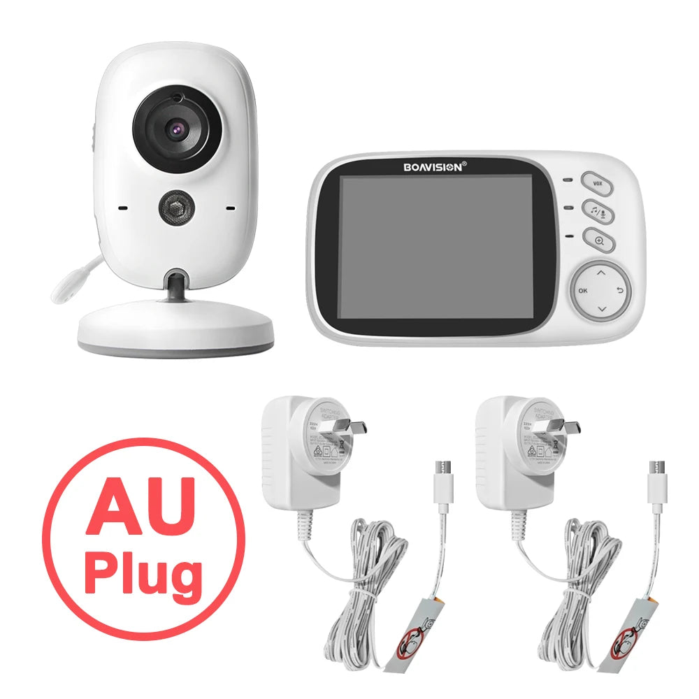 VB603 Video Baby Monitor 2.4G Wireless With 3.2 Inches LCD 2 Way Audio Talk Night Vision Surveillance Security Camera Babysitter - ZOOMNSTORE