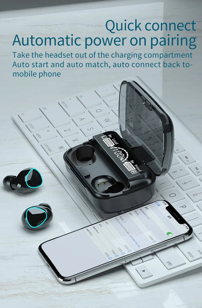Wireless Bluetooth Earbuds – Sports Earphones with Power Bank & High Quality Sound - ZOOMNSTORE