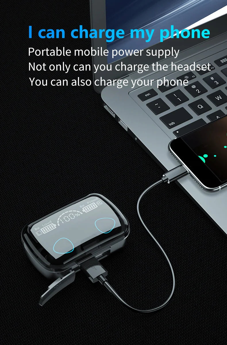 Wireless Bluetooth Earbuds – Sports Earphones with Power Bank & High Quality Sound - ZOOMNSTORE
