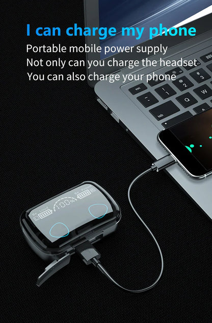 Wireless Bluetooth Earbuds – Sports Earphones with Power Bank & High Quality Sound - ZOOMNSTORE