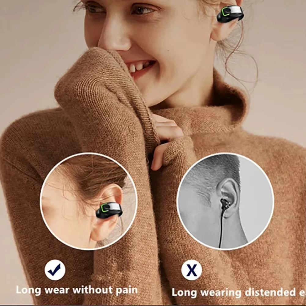 Wireless Headsets Tws Bass Music Earring Bluetooth 5.3 Earphones Single Sport Headphone with Mic Touch Business Earbuds - ZOOMNSTORE