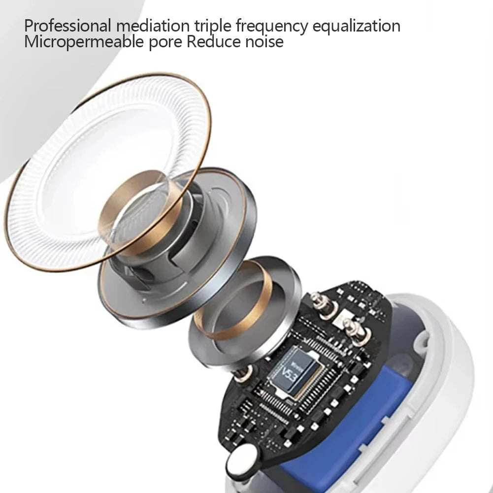 Wireless Headsets Tws Bass Music Earring Bluetooth 5.3 Earphones Single Sport Headphone with Mic Touch Business Earbuds - ZOOMNSTORE