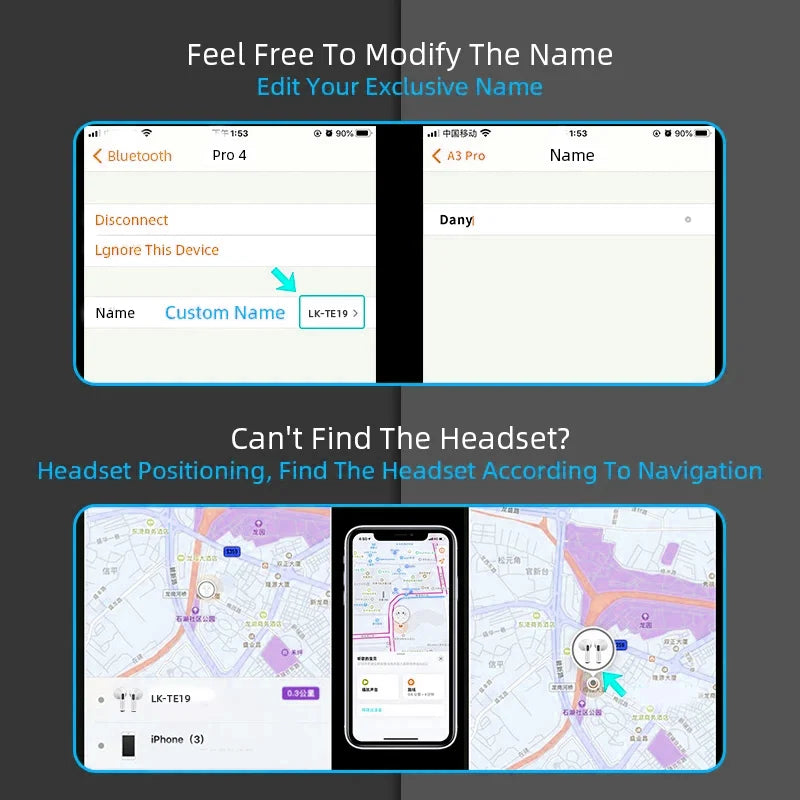 Airs Pro Wireless Earbuds - Bluetooth TWS Headsets with Siri Waterproof Touch Control for iOS - ZOOMNSTORE