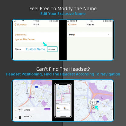 Airs Pro Wireless Earbuds - Bluetooth TWS Headsets with Siri Waterproof Touch Control for iOS - ZOOMNSTORE