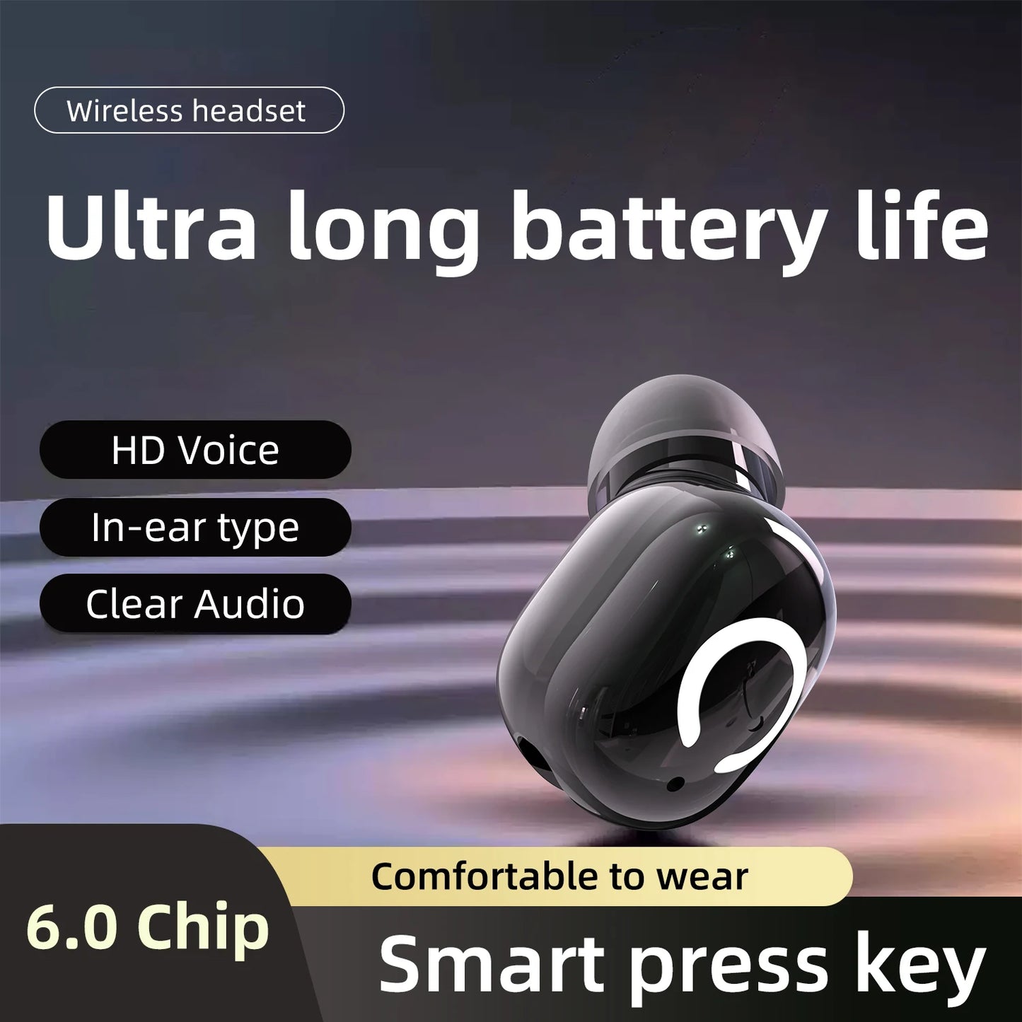 Wireless Bluetooth Earbuds - Waterproof In Ear Wireless Earphones With Mic & Long Battery Life - ZOOMNSTORE