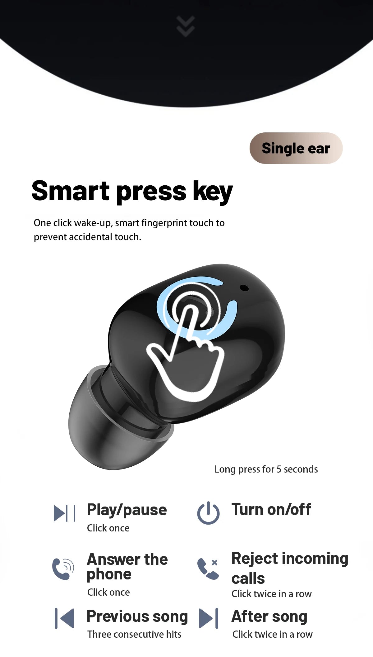 Wireless Bluetooth Earbuds - Waterproof In Ear Wireless Earphones With Mic & Long Battery Life - ZOOMNSTORE