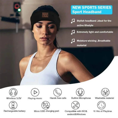 Wireless Bluetooth Earphones – Active Noise Cancellation | Sports Headband With Memory Foam Pads & Volume Control - ZOOMNSTORE