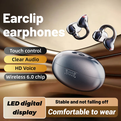 Wireless Bluetooth Earphones - Ear Clip Headphones With Noise Cancelling & Waterproof - ZOOMNSTORE
