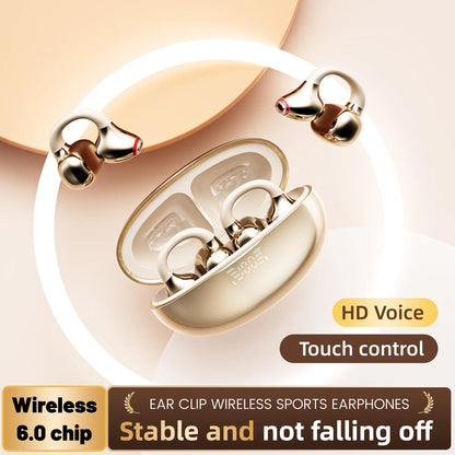 Wireless Bluetooth Earphones - Ear Clip Headphones With Noise Cancelling & Waterproof - ZOOMNSTORE