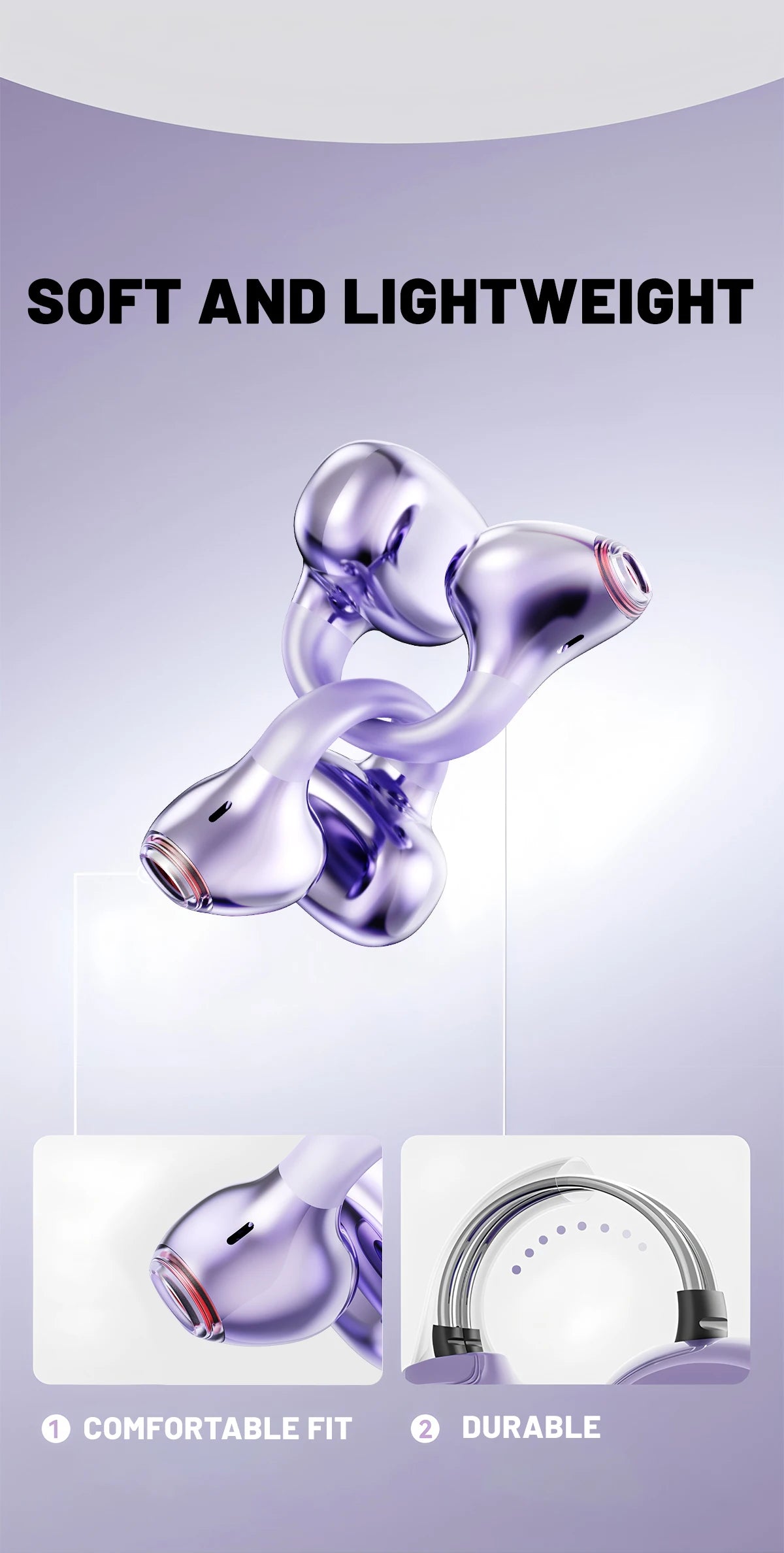 Wireless Bluetooth Earphones - Ear Clip Headphones With Noise Cancelling & Waterproof - ZOOMNSTORE