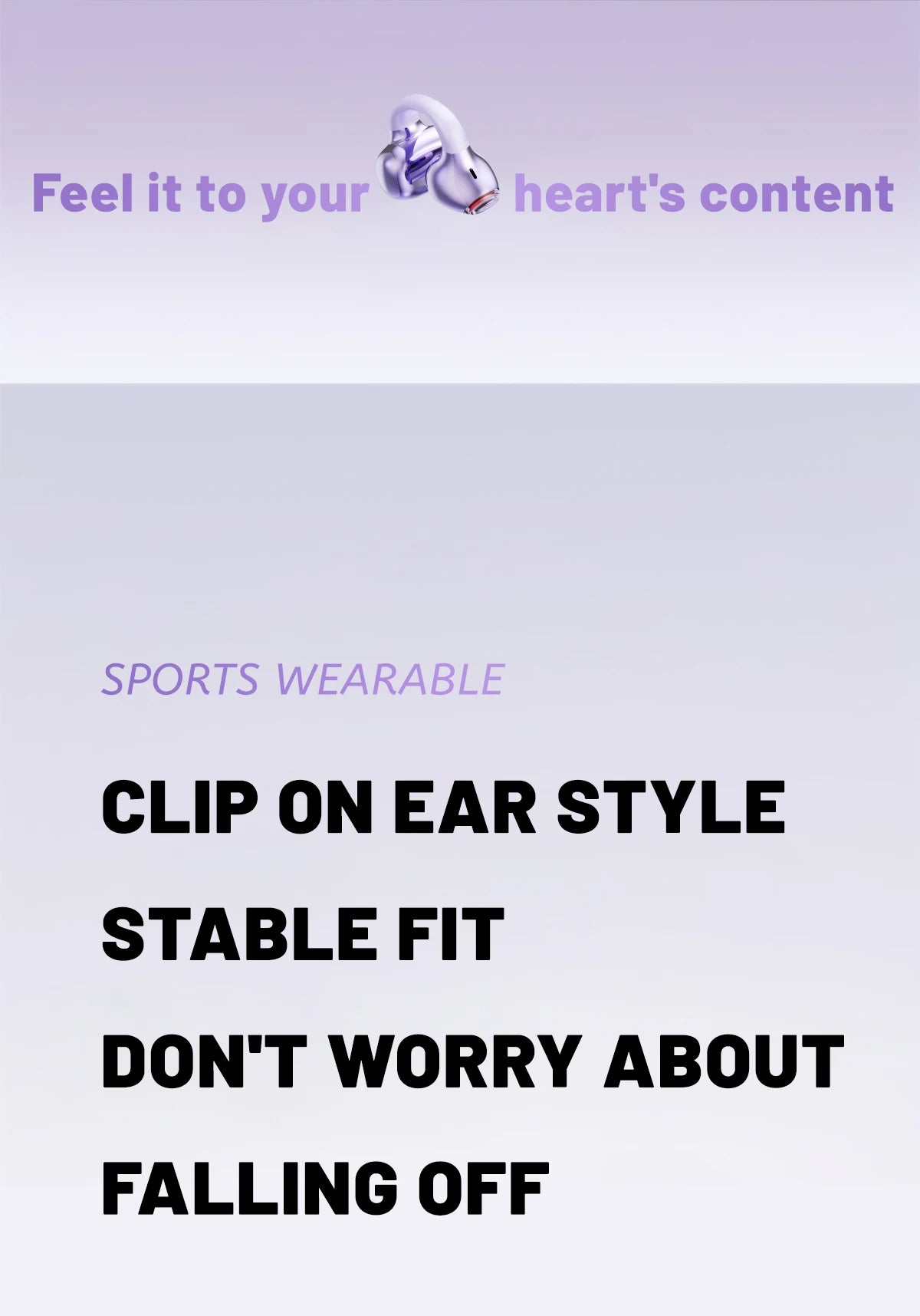 Wireless Bluetooth Earphones - Ear Clip Headphones With Noise Cancelling & Waterproof - ZOOMNSTORE