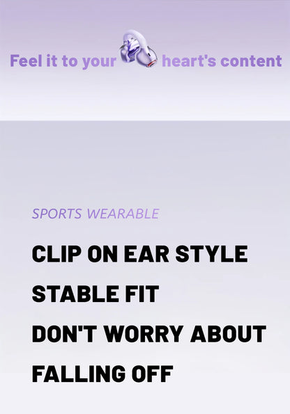 Wireless Bluetooth Earphones - Ear Clip Headphones With Noise Cancelling & Waterproof - ZOOMNSTORE