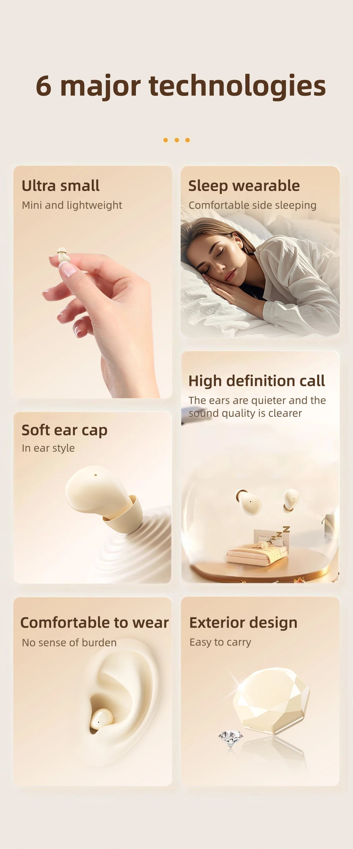 Wireless Bluetooth Earphones - Mini TWS In-Ear Headphones With Noise Cancelling Bass - ZOOMNSTORE