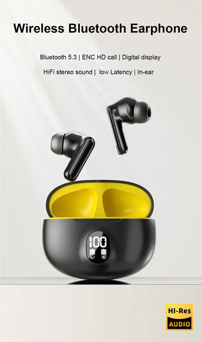 Wireless Bluetooth Earphones - Noise Cancelling TWS In-Ear Headphones HiFi Stereo - ZOOMNSTORE