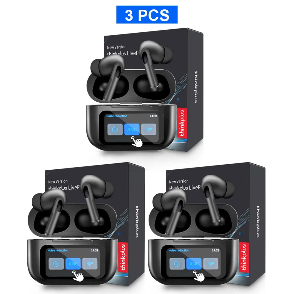 Original Thinkplus Wireless Bluetooth Earphones ANC Noise Reduction Earbuds HD Mic Call Gamer Headsets LED Touch Screen Control - ZOOMNSTORE