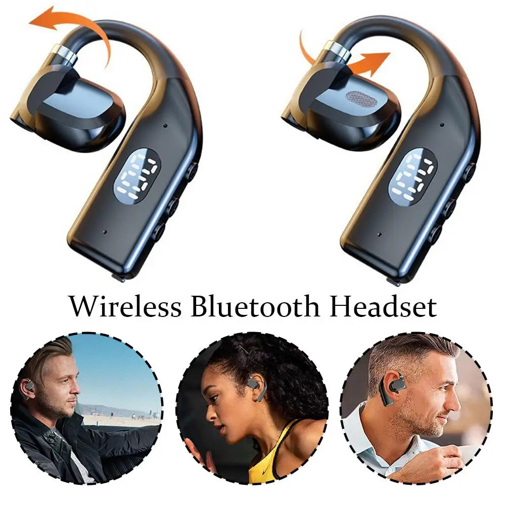 Wireless Bluetooth Headphones - Bluetooth 5.4 Ear Hook Earphones With Noise Reduction - ZOOMNSTORE