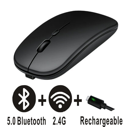 Wireless Rechargeable Bluetooth Gaming Mouse - Ergonomic Dual Mode 52 Silent USB for PC Laptops - ZOOMNSTORE