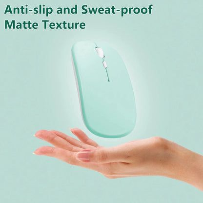 Wireless Rechargeable Bluetooth Gaming Mouse - Ergonomic Dual Mode 52 Silent USB for PC Laptops - ZOOMNSTORE