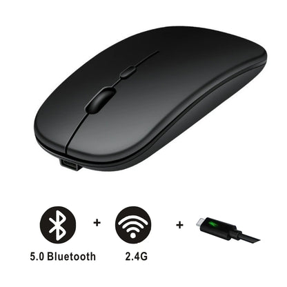 Wireless Rechargeable Bluetooth Gaming Mouse - Ergonomic Dual Mode 52 Silent USB for PC Laptops - ZOOMNSTORE