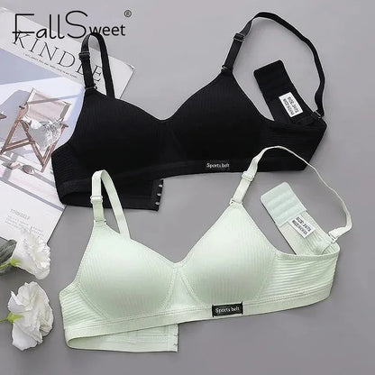 Wireless Bra Seamless Push Up Bra With Adjustable Straps - Comfortable Cotton Lingerie - ZOOMNSTORE
