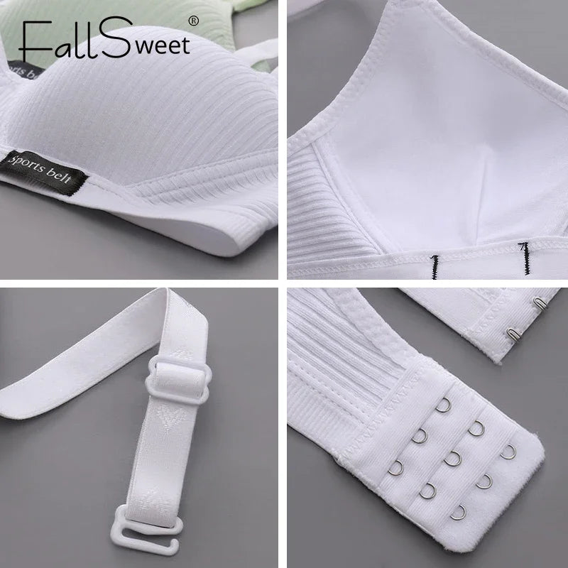 Wireless Bra Seamless Push Up Bra With Adjustable Straps - Comfortable Cotton Lingerie - ZOOMNSTORE