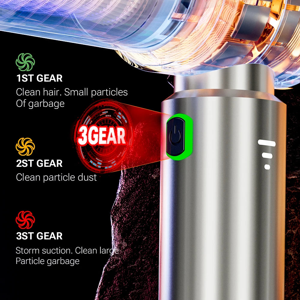 Wireless Car Vacuum Cleaner - Portable Handheld Mini Vacuum with Powerful Suction - ZOOMNSTORE