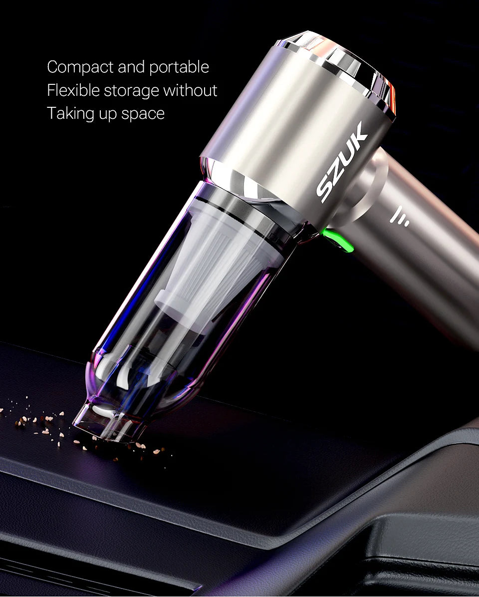 Wireless Car Vacuum Cleaner - Portable Handheld Mini Vacuum with Powerful Suction - ZOOMNSTORE