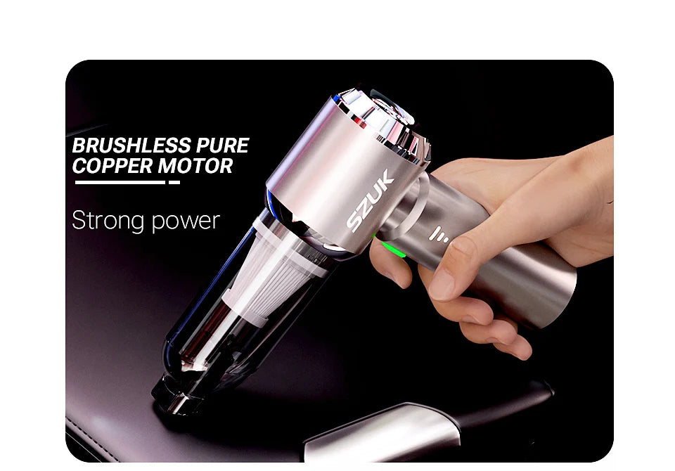 Wireless Car Vacuum Cleaner - Portable Handheld Mini Vacuum with Powerful Suction - ZOOMNSTORE