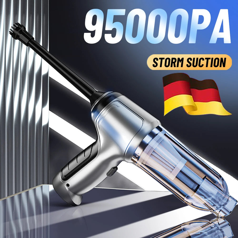 Wireless Car Vacuum | Handheld Vacuum Cleaner With Powerful Suction & Brushless Motor - ZOOMNSTORE