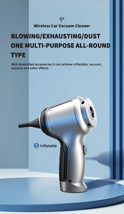 Wireless Car Vacuum | Handheld Vacuum Cleaner With Powerful Suction & Brushless Motor - ZOOMNSTORE