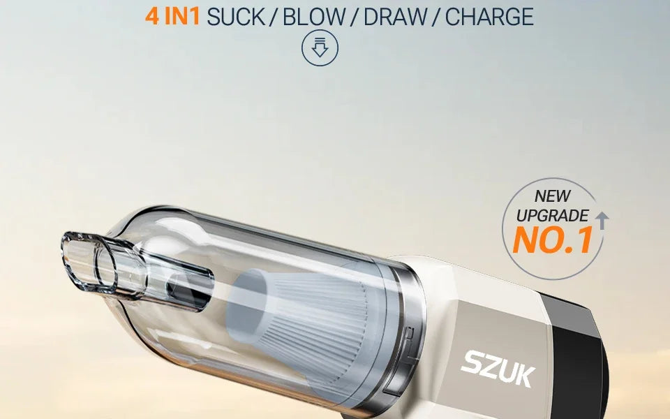 Wireless Car Vacuum - Portable Handheld Cleaner With Strong Suction & HEPA Filter - ZOOMNSTORE