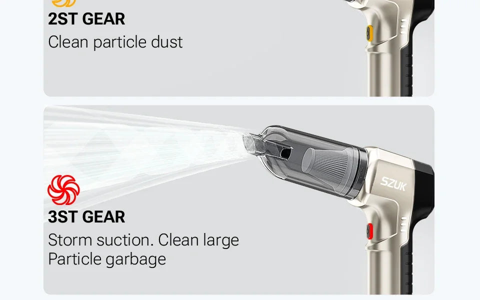 Wireless Car Vacuum - Portable Handheld Cleaner With Strong Suction & HEPA Filter - ZOOMNSTORE