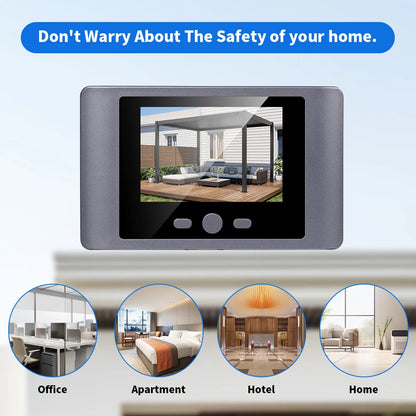 Wireless Door Viewer - Smart Doorbell Camera with 2.8in LCD Screen & PIR Motion Sensor - ZOOMNSTORE