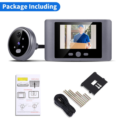 Wireless Door Viewer - Smart Doorbell Camera with 2.8in LCD Screen & PIR Motion Sensor - ZOOMNSTORE