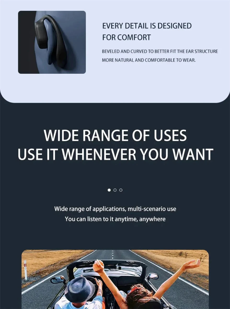 Wireless Ear Buds | Waterproof Bluetooth 5.3 Earhook Earphones for Running - ZOOMNSTORE