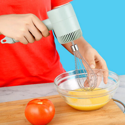 Wireless Electric Food Mixer - Portable Hand Blender USB Rechargeable, 3 Speed Egg Beater - ZOOMNSTORE