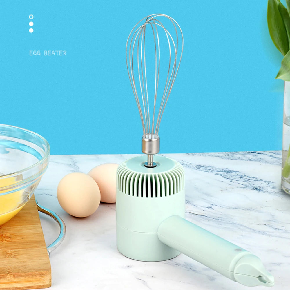 Wireless Electric Food Mixer - Portable Hand Blender USB Rechargeable, 3 Speed Egg Beater - ZOOMNSTORE