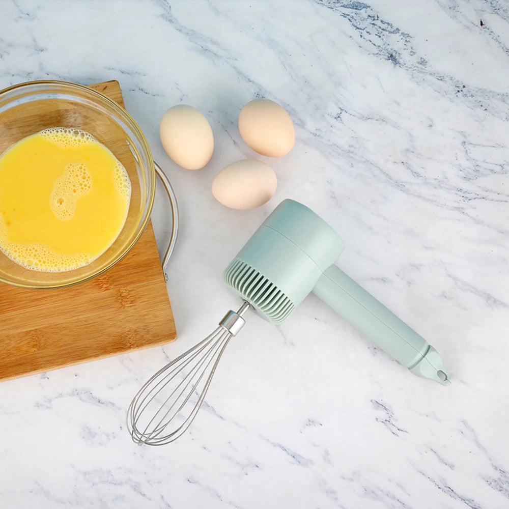 Wireless Electric Food Mixer - Portable Hand Blender USB Rechargeable, 3 Speed Egg Beater - ZOOMNSTORE